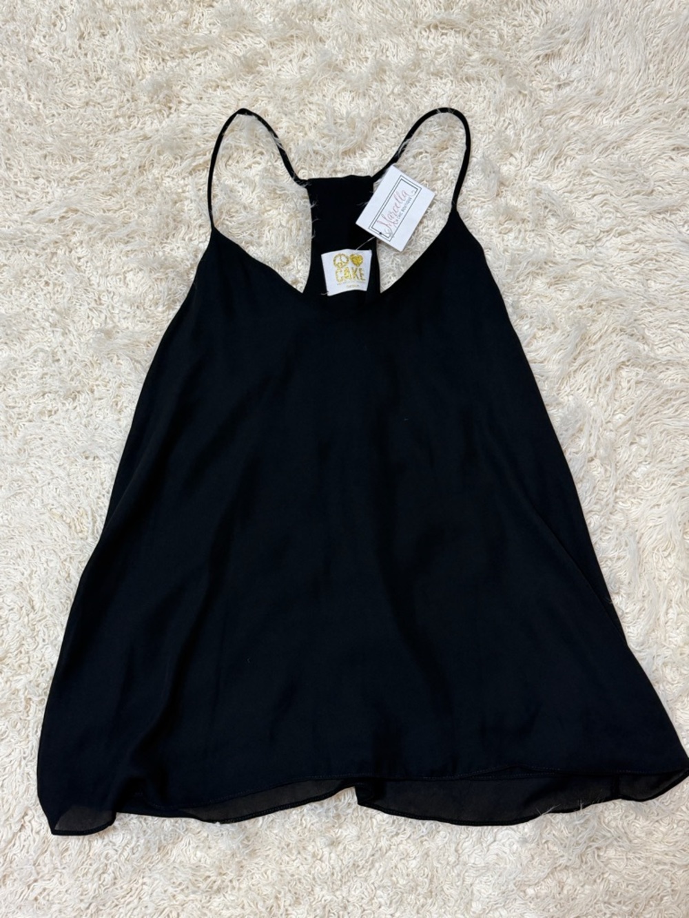 NWT Marcella Black Women's medium Racerback Cami Top